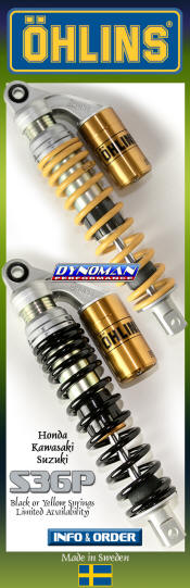 Ohlins S36P Shocks at Dynoman